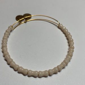 3/$20 Alex and Ani off white / cream beaded gold tone bracelet